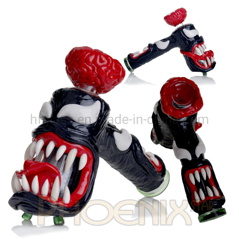 New Design 3D Hand Painting Hammer Bowl Glass Big Size Hookah 6 Arms Perc Smoking Water Pipe