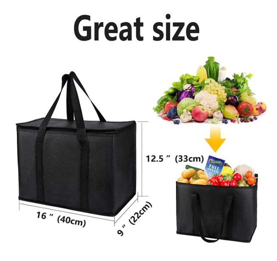 2-Pack XL-Large Reusable Collapsible Shopping Insulated Bags