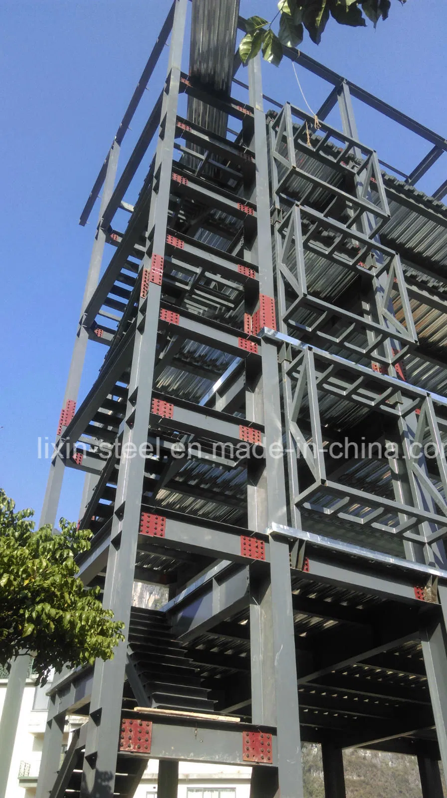 High Rise Steel Structure Building Construction with Steel Floor Deck