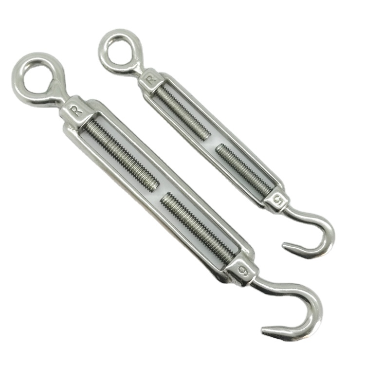 M6 European Type Heavy Duty 304 316 Ss Turnbuckle Opened Body Tensioner for Heavy Industry Applications