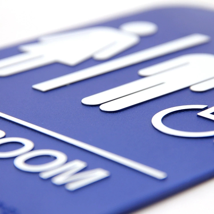 Accessibility Unisex Restroom Braille Male Female Toilet Signs for Hotel Shopping Store