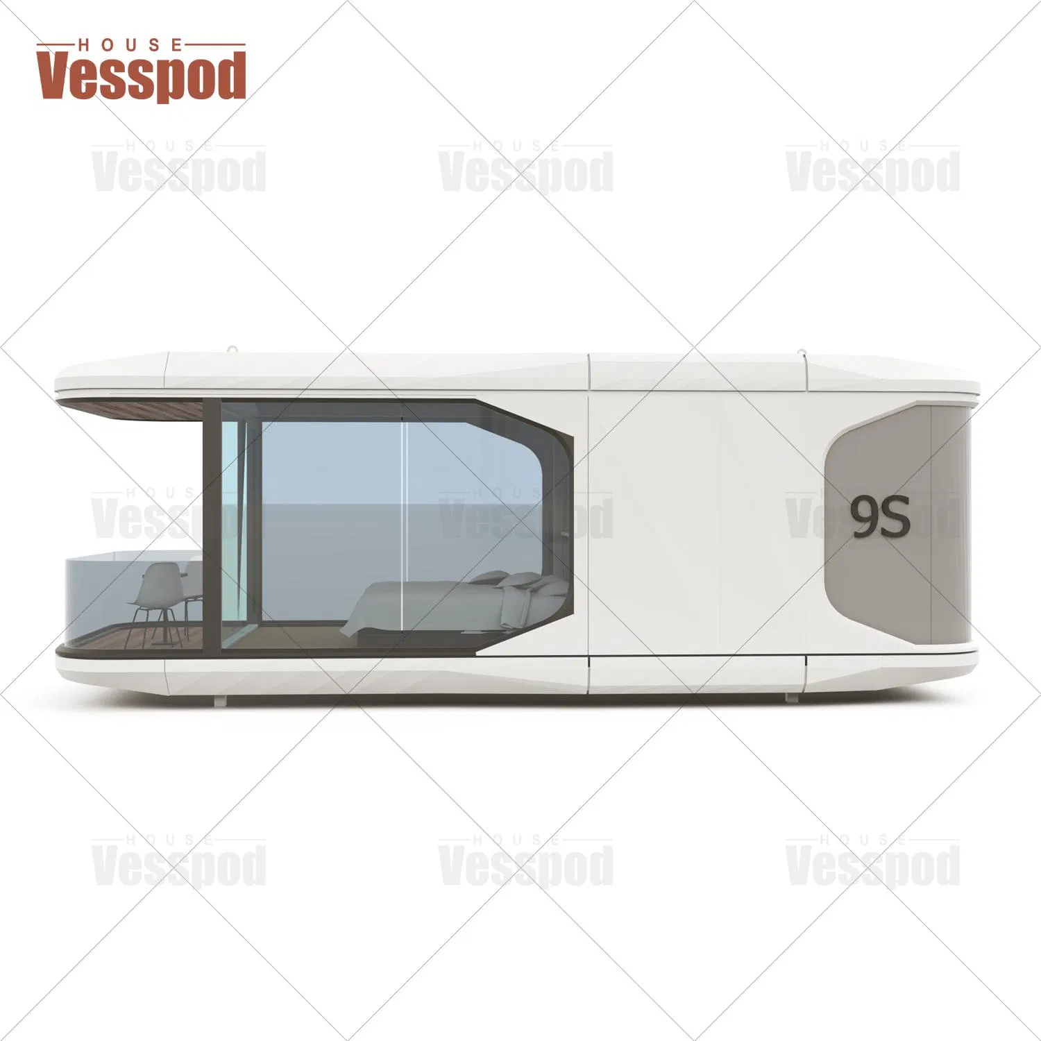 2023 20FT/40FT Luxurious Prefabricated Modular Sea View Sun Room Beach Room Apple Cabin Bar Office Pod