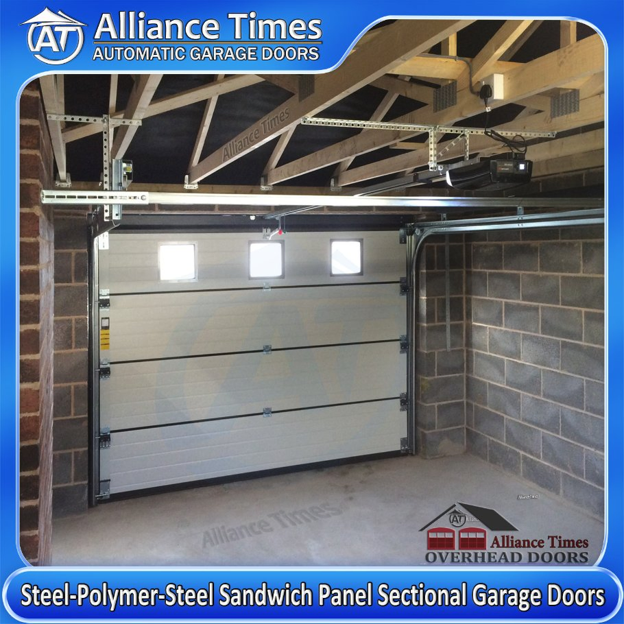 Tranditional Modern Insulated Steel PU Foam Sectional Overhead Automatic Garage Doors