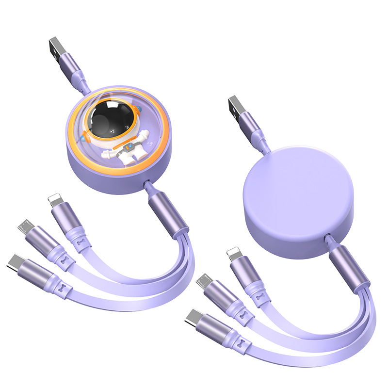OEM Three-in-One Charging Cable Three Head Multi-Function Fast Charging Data Cable