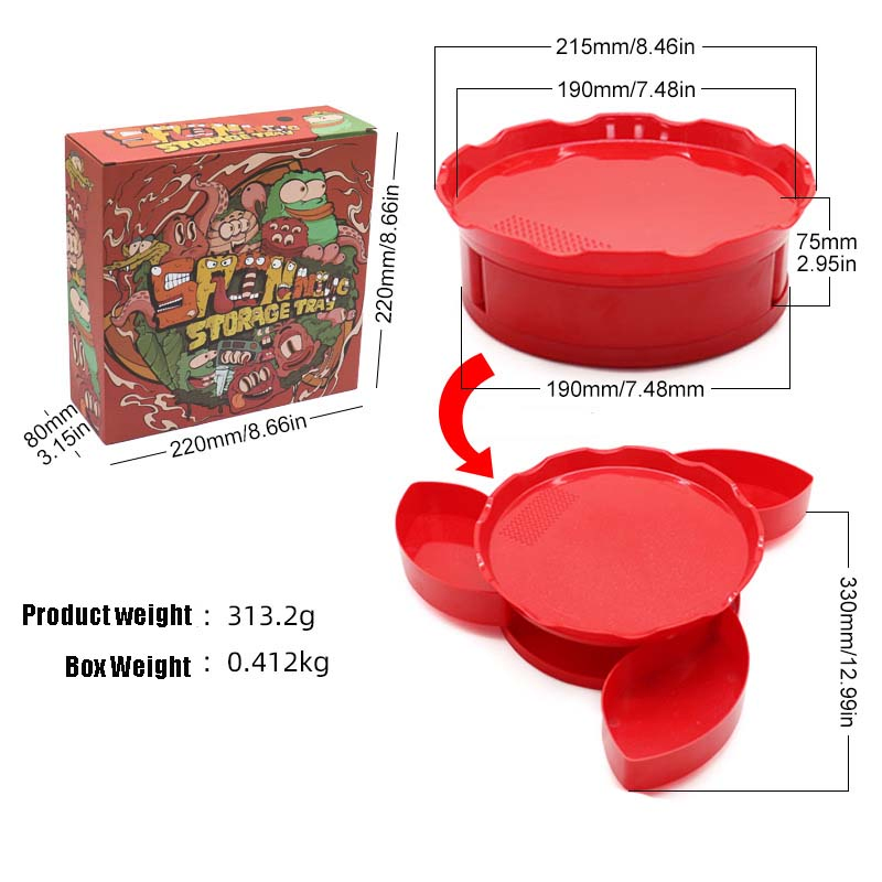 Nenew Plastic Fancy Smoking Ashtray Set Storage Box Portable Sealed Organizer Expandable Smoking Accessories