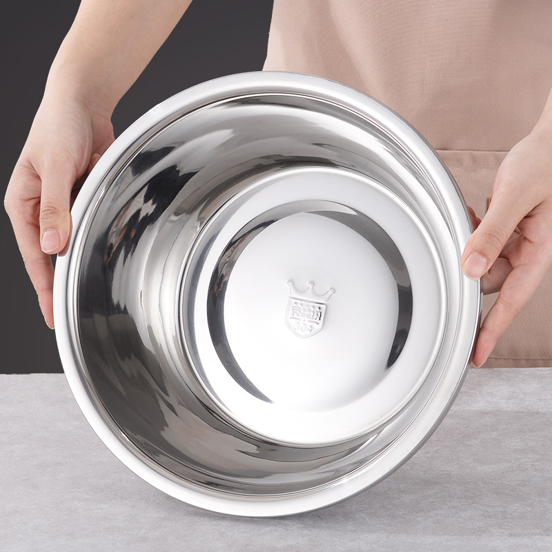 Thickened Stainless Steel Large-Capacity Bowl - Multiple Size Containers