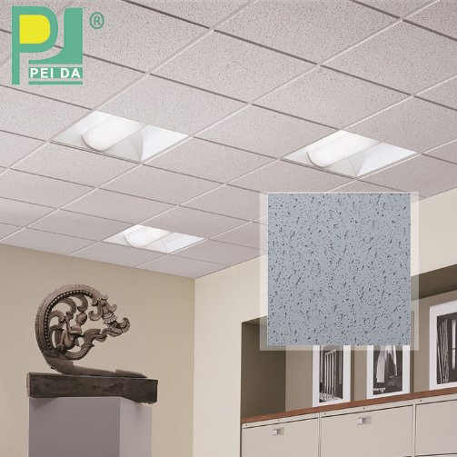 Guangdong Decorative Building Materials Non-Combustible Mineral Fiber Ceiling Panel for House