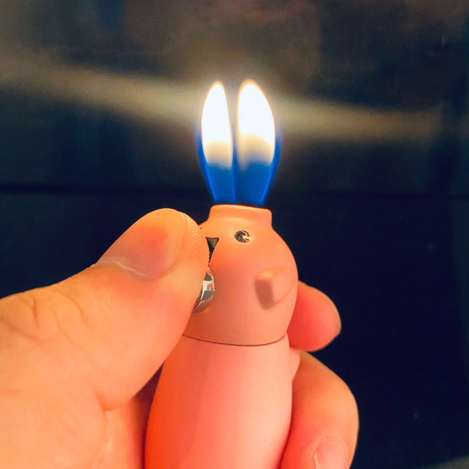 Creative Piggy Double-Fire Lighter Pig Nose Fire-Breathing Cute Personalized Custom Inflatable Lighter
