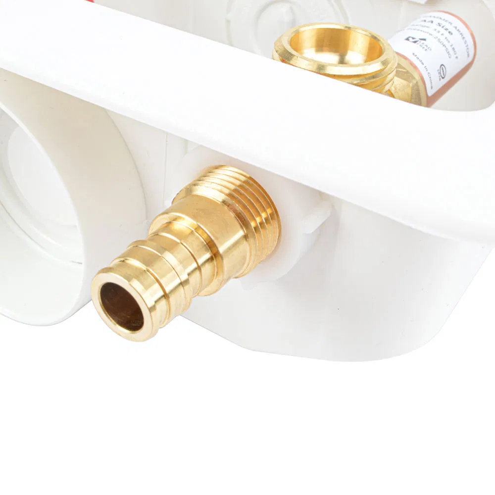 Безсвинцовая латунная коробка для стиральной машины 1/2" с гасителем гидроудара