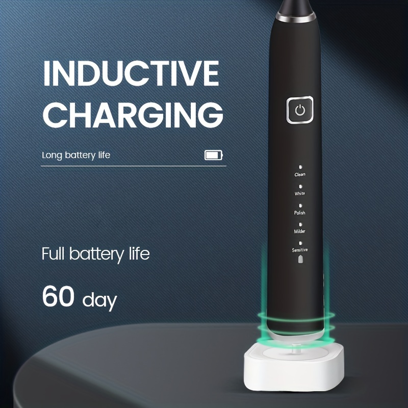 Premium Sonic Electric Toothbrush for Adults - 8 Brush Heads Ipx7 Waterproof & Travel Case