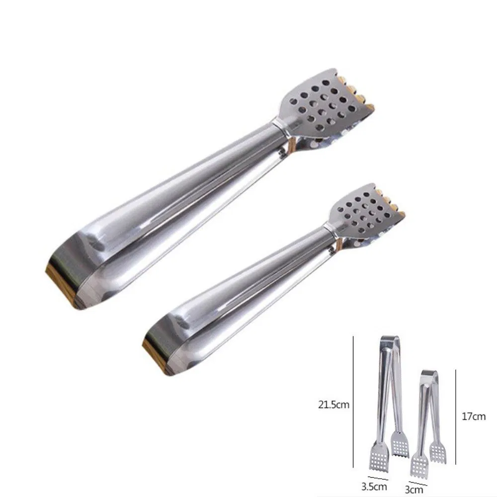 2 Piece Elegant Food Premium Stainless Steel Kitchen Tongs Bl12247
