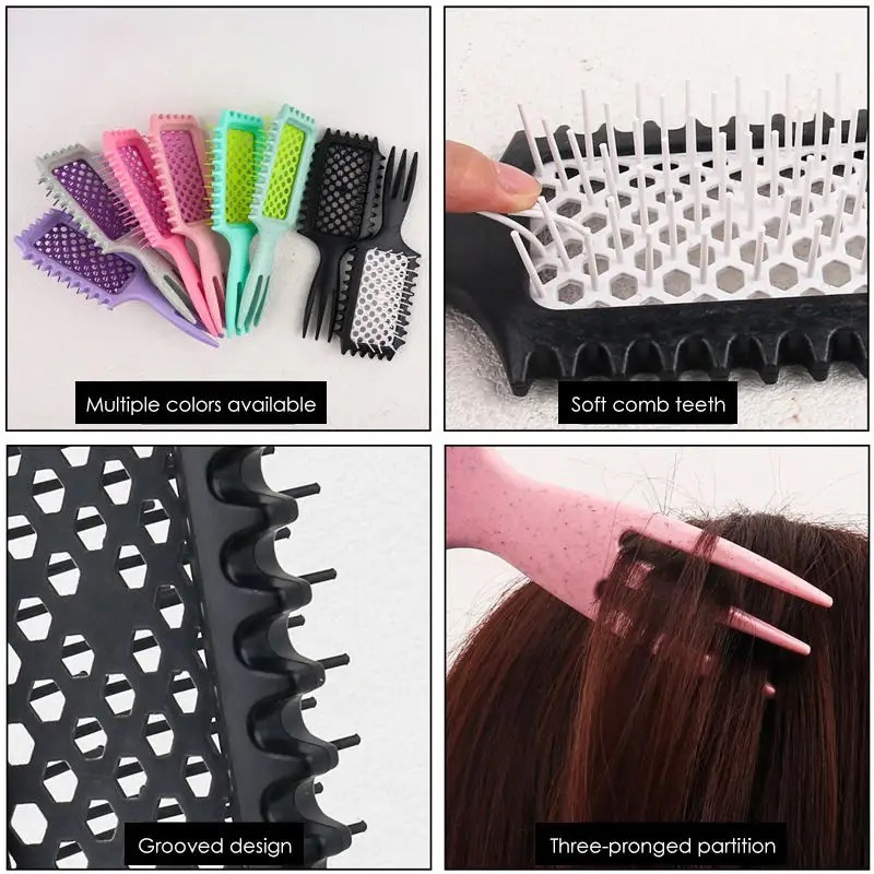 Экологичная расческа для кудрявых волос из пшеничной соломы