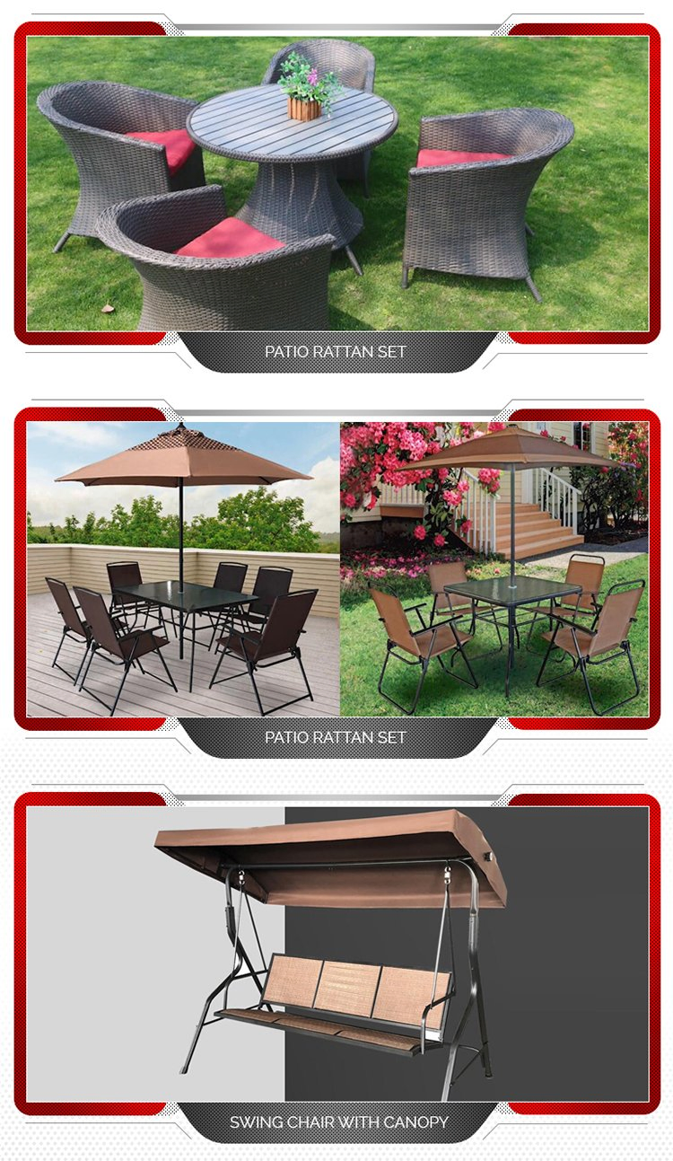 Injection Metal Patio Furniture Decorative Flower Pot Stand with 2PCS Plastic Chair Set