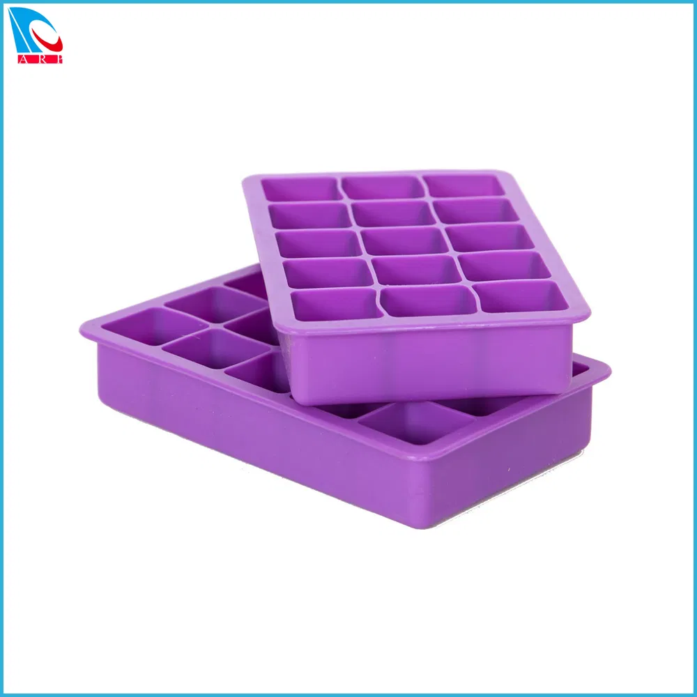 Purple Silicone Tubes Tray, Food Container Low Temperature Resistance