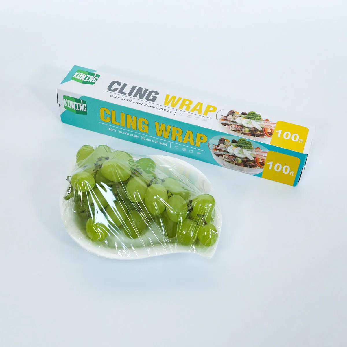 Custom High Transparency Good Adhesion Food Fresh Warp PVDC Cling Film