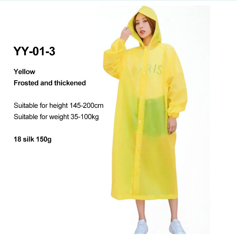 Disaster Zone Worker EVA Raincoat - Waterproof Protection for Earthquake Recovery Teams with Front-Opening Design for Quick Access