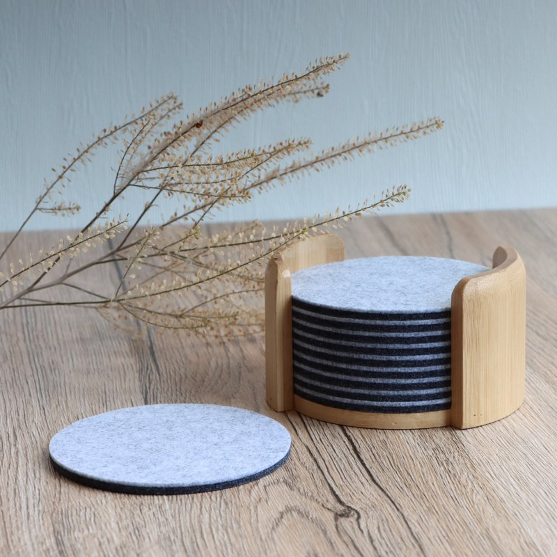 Customized Design Placement Cheap Black Drink Round Coasters Felt 5mm