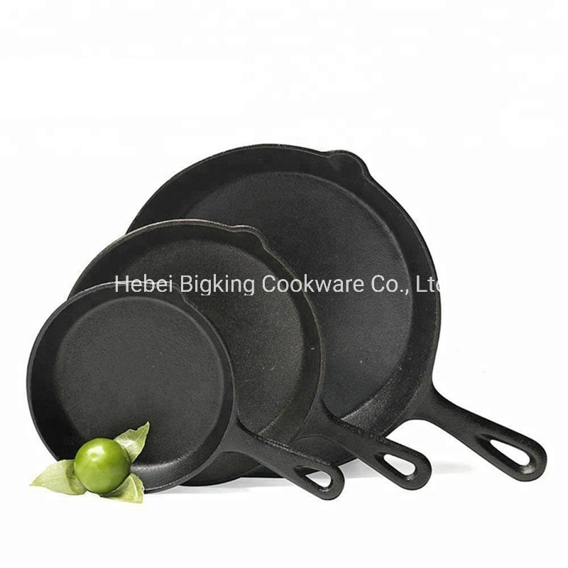2019 New Set of 3 Pre-Seasoned Cast Iron Fry Pans