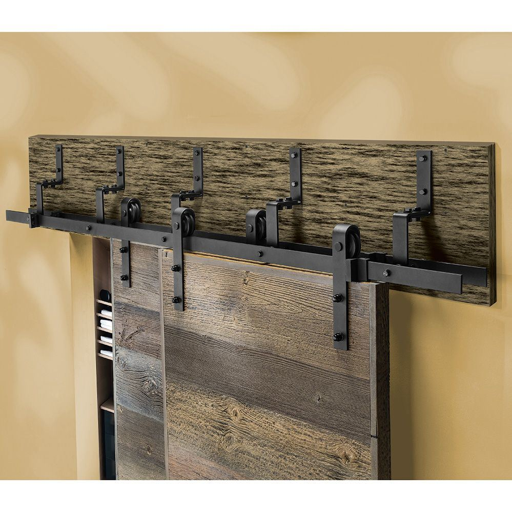Double Track Bypass Sliding Barn Door Rails Double Barn Door Hardware Kits