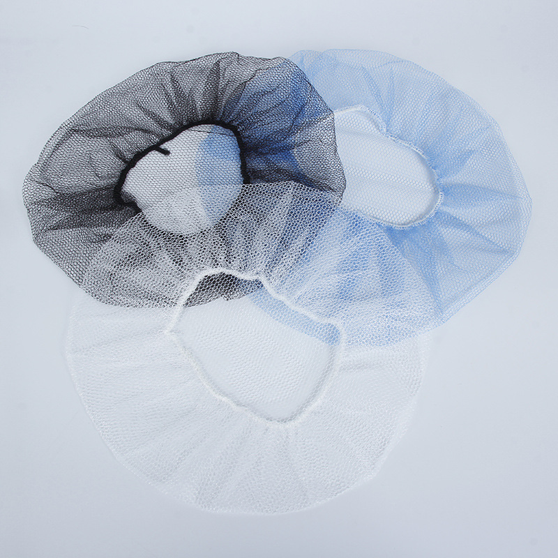 Wholesale Disposable Cap Nylon Mesh Breathable PP Cap Nonwoven Round Hairnet Cap En 13688
