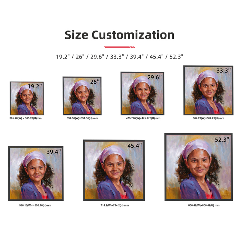 China Wall Mounted 33 Inch LCD Monitor Advertising Android Digital Display Square Screen