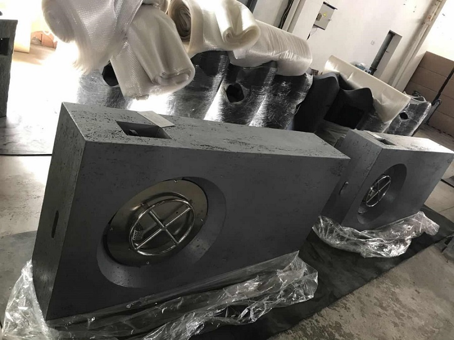 Basalt Fire Pit Stone Table Garden Fire Table