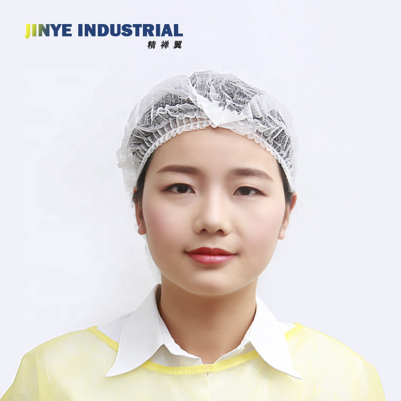 Round Elastic Strap PP Non Woven Shower Hair Packaging Double Elastic Cap