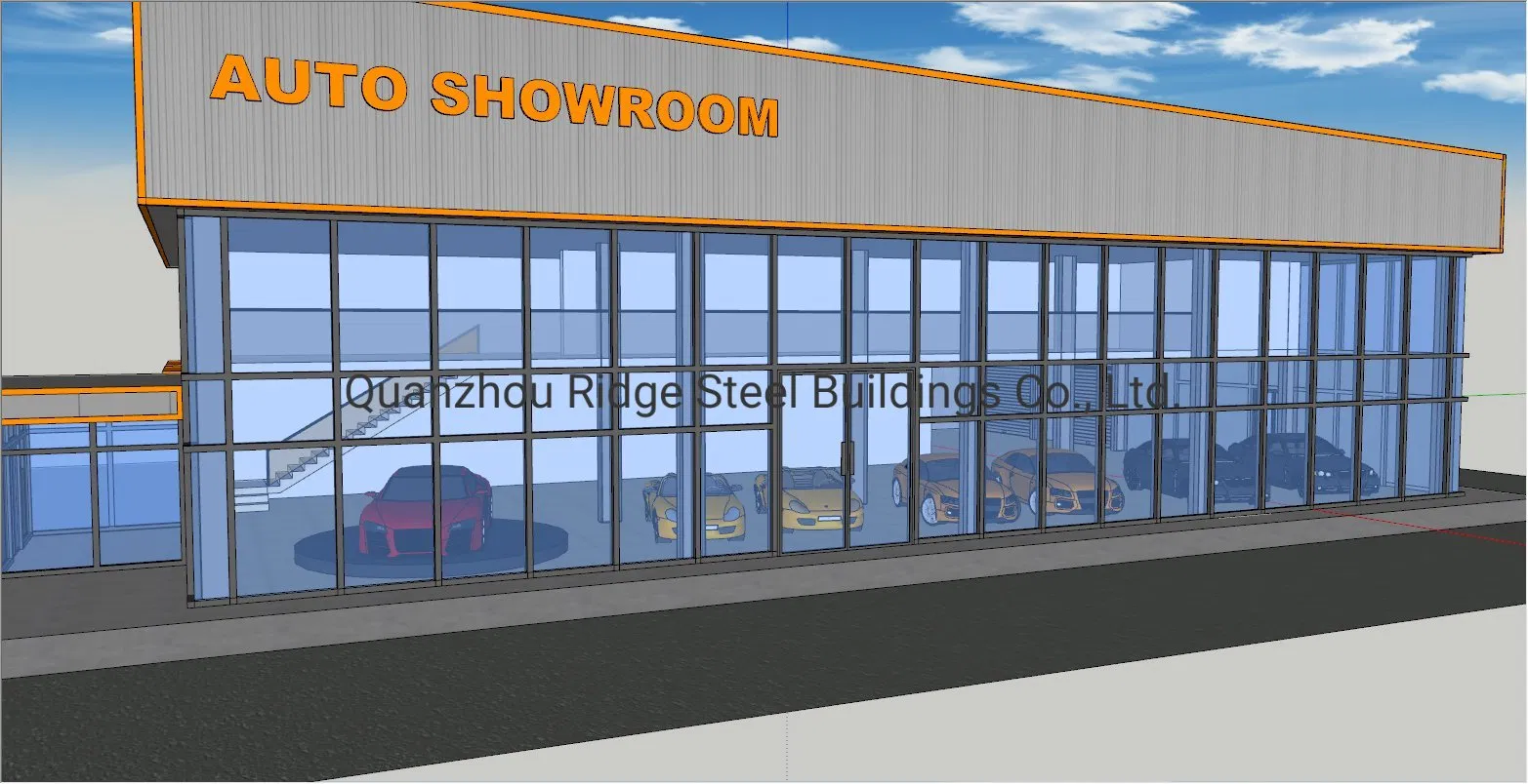 Cost Effective Steel Structure Auto 4s Shop Showroom