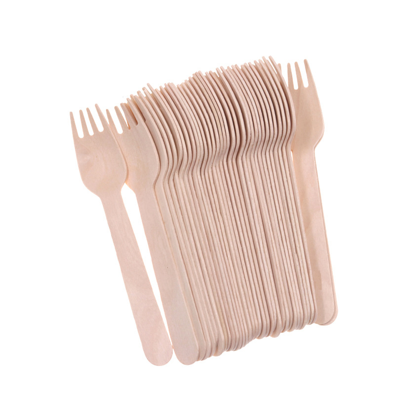 Eco-Friendly Biodegradable Forks Spoons Knife Disposable Cutlery Wooden