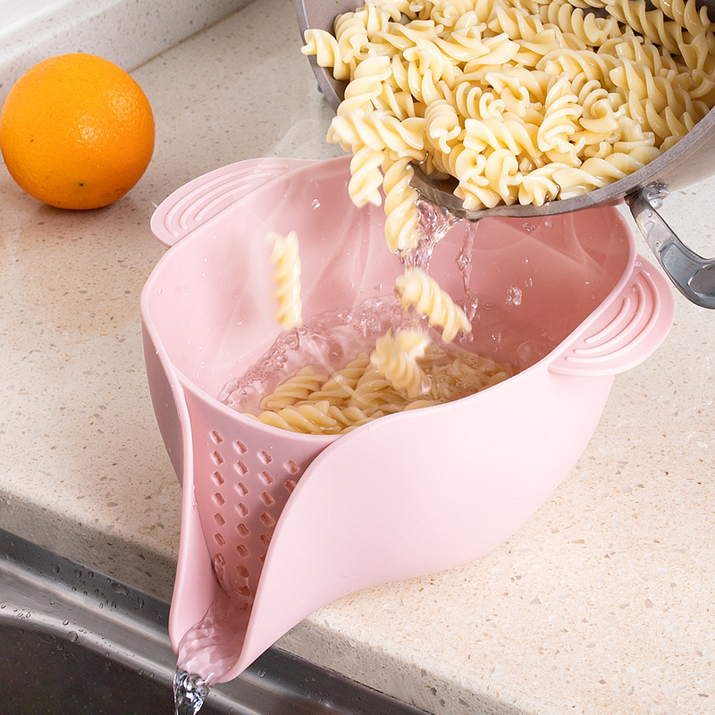 New Kitchen Food-Grade Silicone High-Temperature Fruit Salad Drain Wash Basket