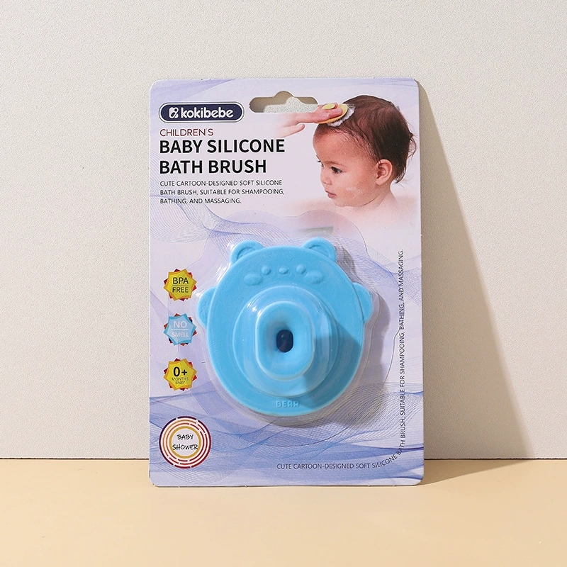 Baby Silicone Head Shampoo Brush Scalp Cleaning Bathing Scrub with Effective Massage Design