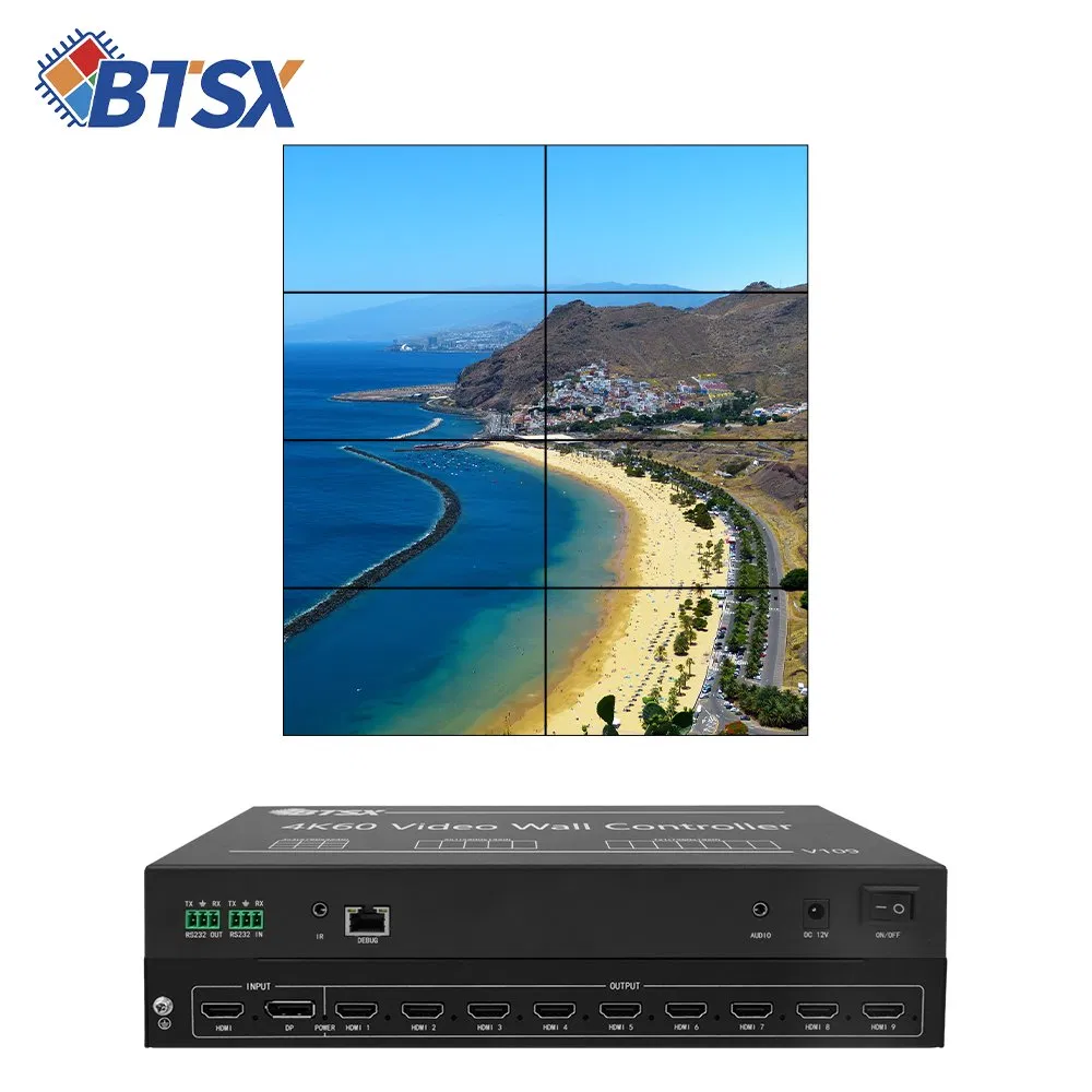 Процессор видеостены HDMI 9x1, 4K 60 Гц