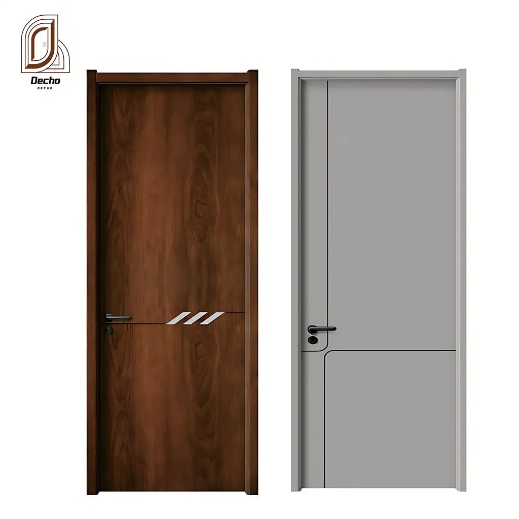Waterproof Bathroom Restroom Door Pure WPC (wood PVC composite) Hollow Door Full WPC Interior Doors for Hotel, Apartment, School, Hospital, Office