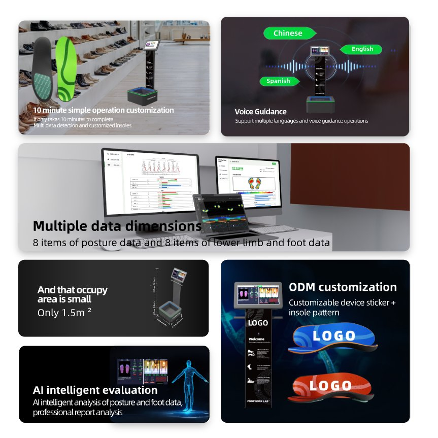 Orthopedic 3D Foot Scanner Personalized Templates Flat Foot Podoscope