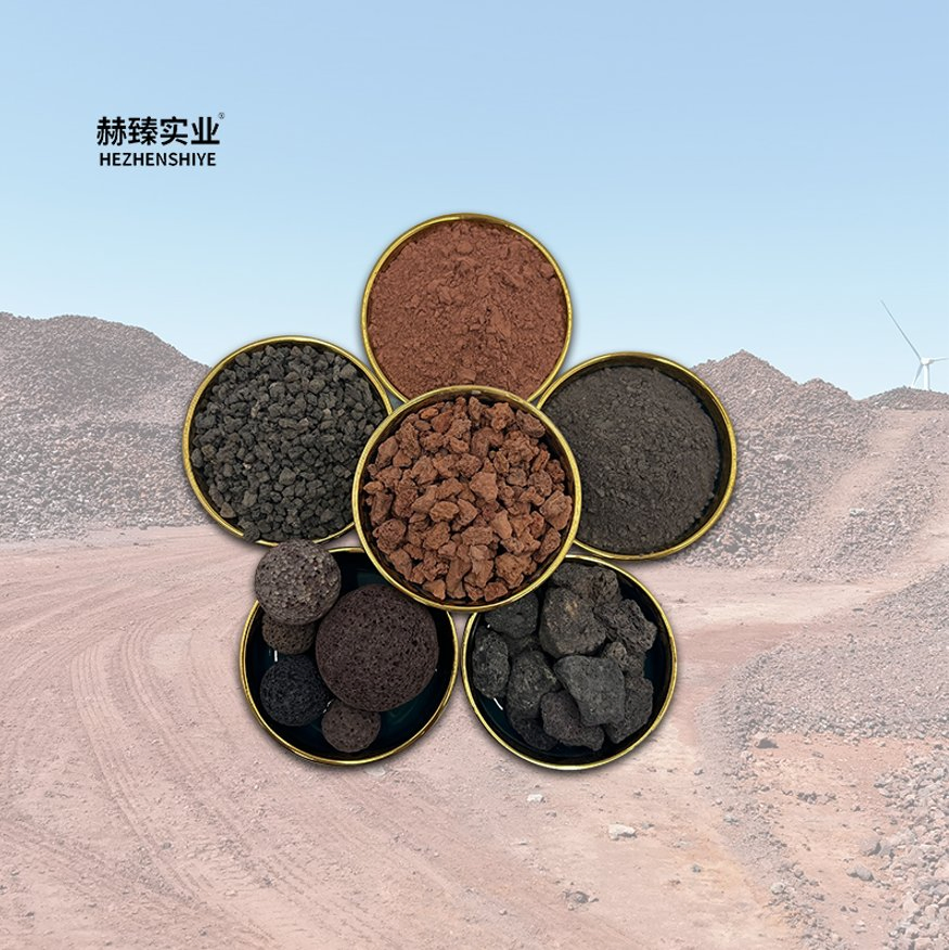 Porous Red Volcanic Rocks 2-3cm Pores Are More Acid Alkali and Corrosion Resistant