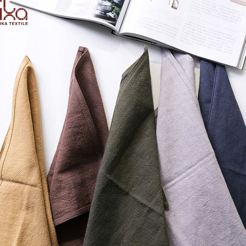 Party Wedding Decoration Beverage Christmas Cloth Eco Friendly Embroidered Printed Custom Natural Flax Linen Napkin