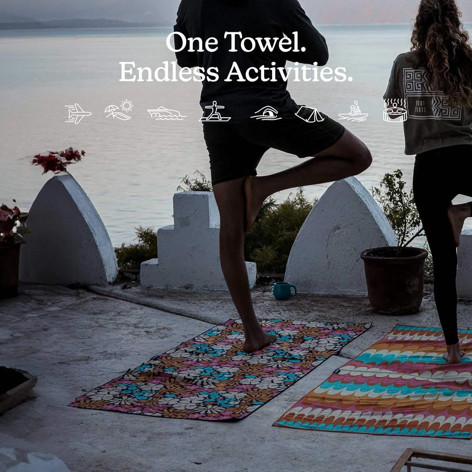 Super Absorbent Towel Printed Beach Pool Travel Camping Yoga Towel