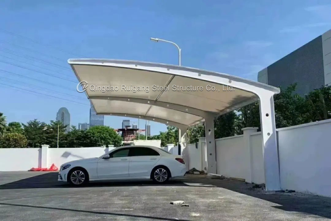 Hot Sales Prefabricated Light Metal Car Garage Steel Construction Prefab Steel Structure Carport for Sale