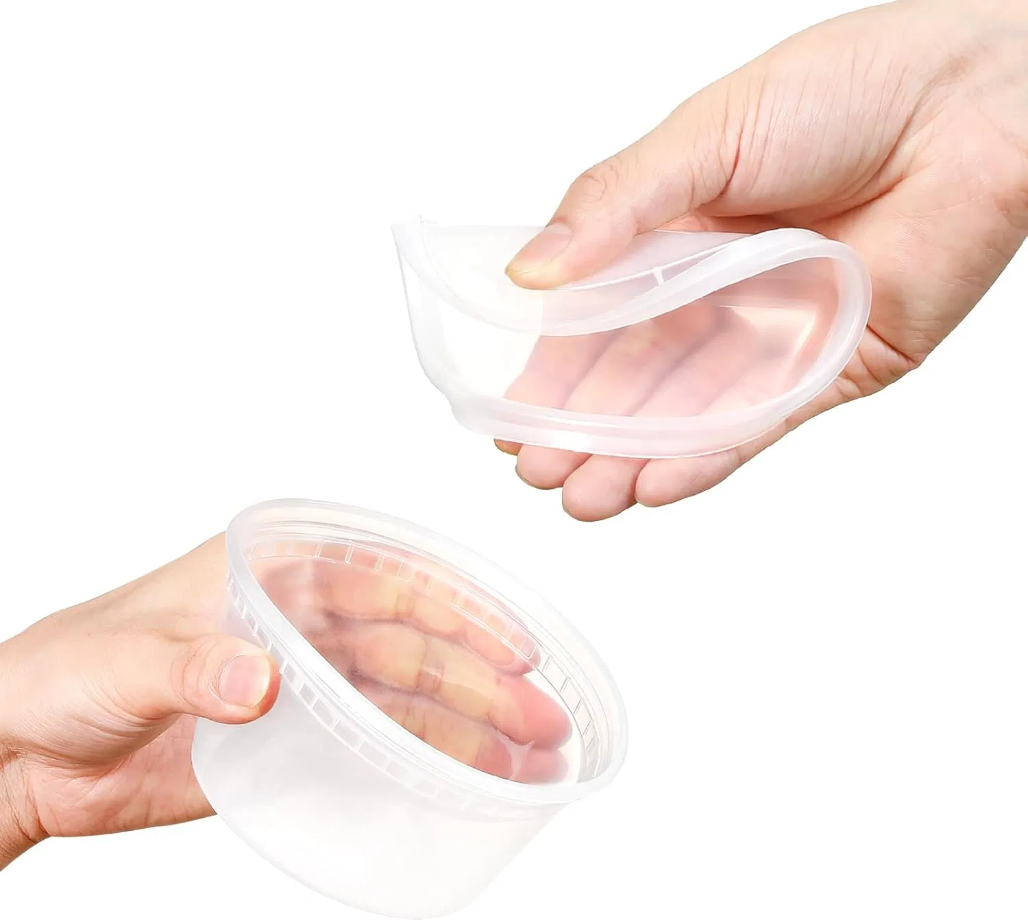 12 Oz Plastic Deli Food Containers with Lids, Airtight Food Storage Containers, Freezer/Dishwasher/Microwave Safe, Soup Containers for Takeout Meal Prep Storage