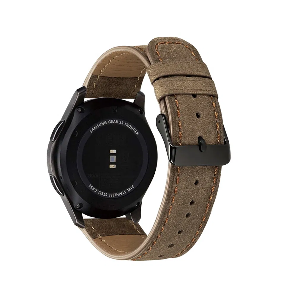 Top Grain Leather Custom Smart Watch Strap Band for Samsung Huawei Fitbit Xiaomi Watches