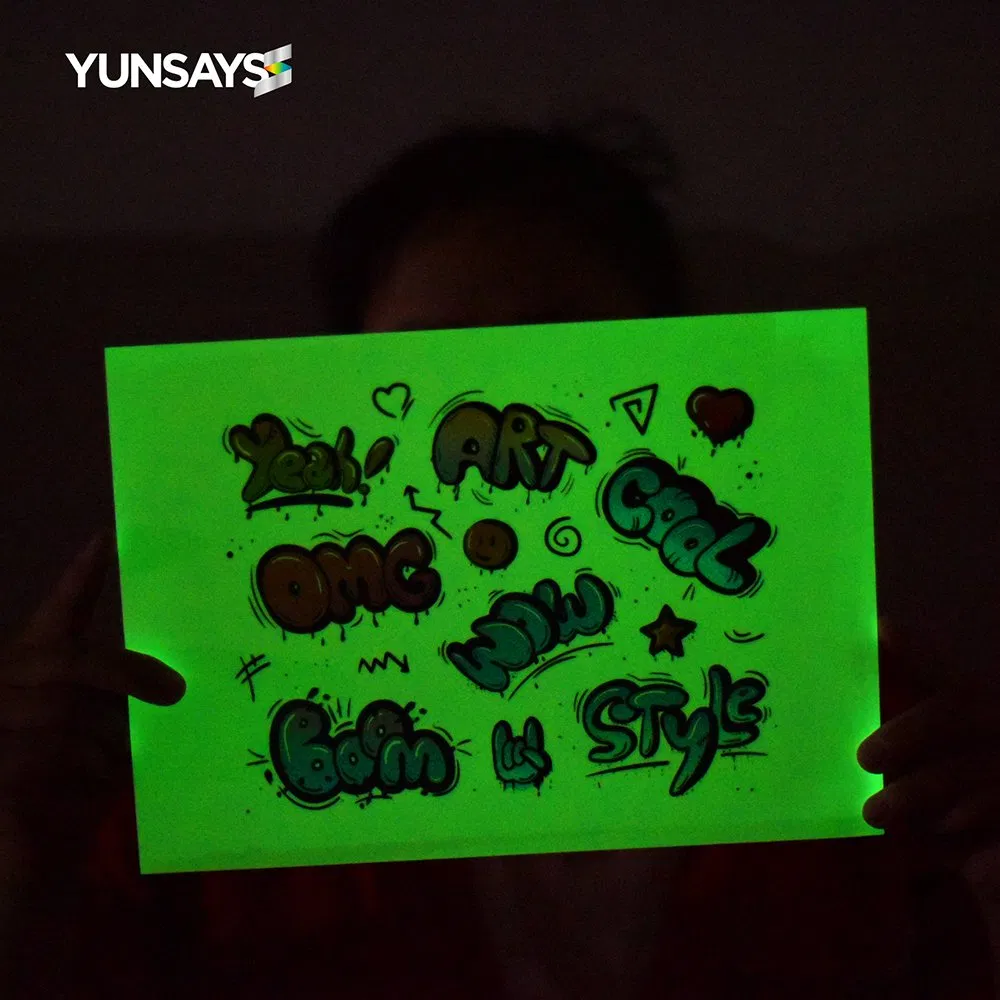 Printable Inkjet Noctilucent Vinyl Sticker Paper A3 A4 Sheet Self-Adhesive Waterproof Blank Label for Epson Canon HP All Brand Waterbased Inkjet Printers