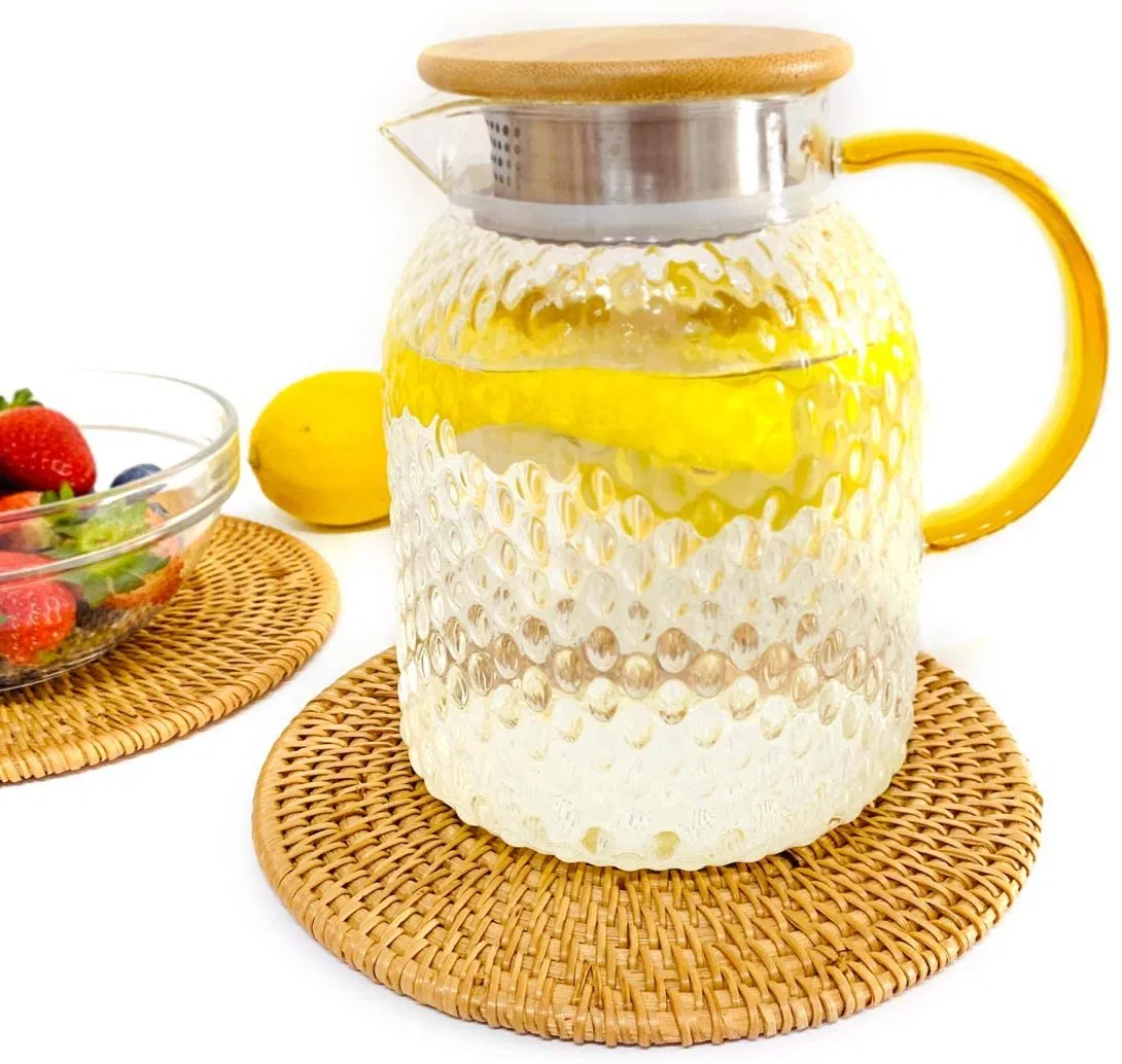 Handmade Rattan Placemats Kitchen Placemats Woven Placemats Heat Resistant Mats Insulation Mats for Kitchen Dining Table