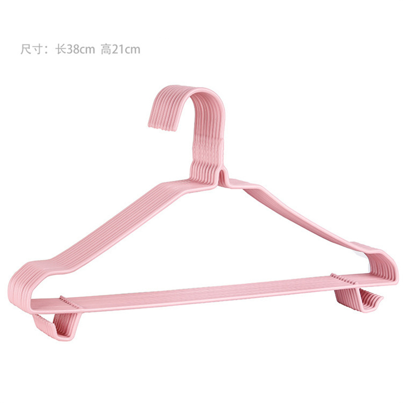 Household Children's Adult Clothes Drying Rack Clothes Hangers Wet Dry Dual-Use Plastic Dipped Clothing Hanger