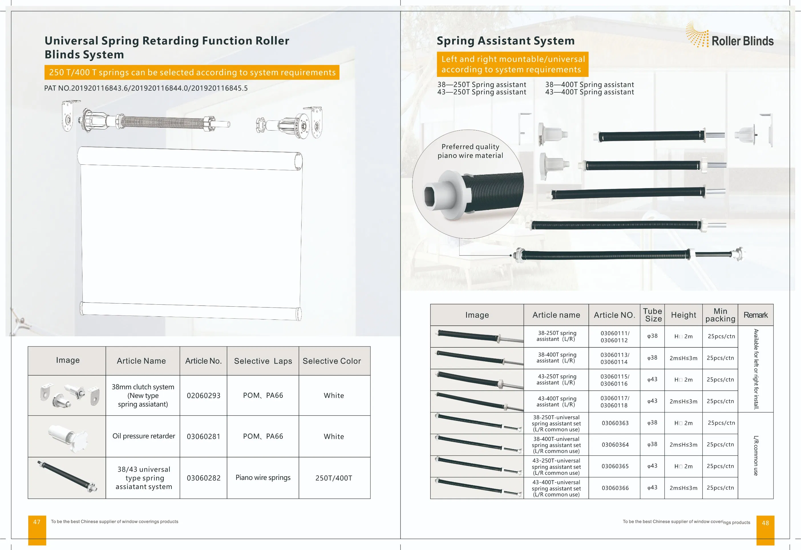 Left and Right Moutable 43mm-250t Spring Assistant