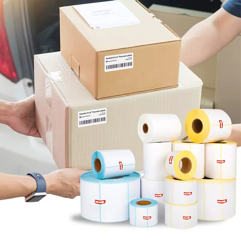 100X150 Thermal Top 4X6 Barcode Shipping Label Self Adhesive Yellow Liner Labels