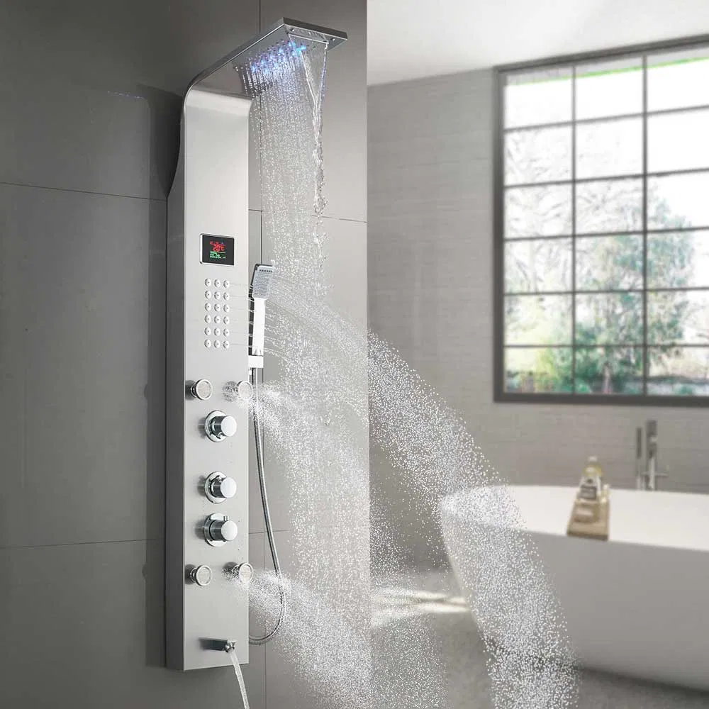 Upc Wall Mounted Rain Shower Faucet Set Panel Grifo