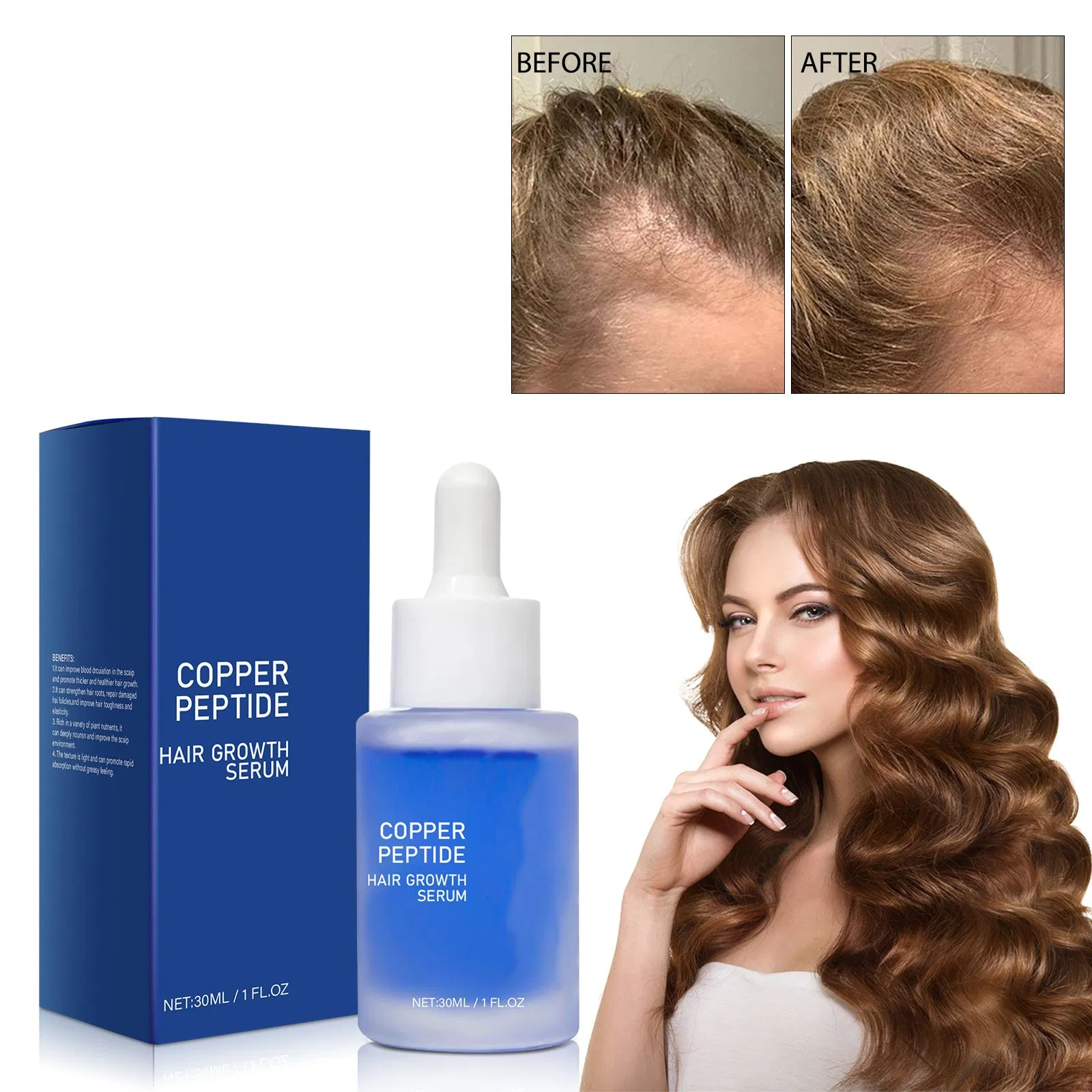 Natural Organic Mega Hair Growth Serum Hair Care Treatment Serum