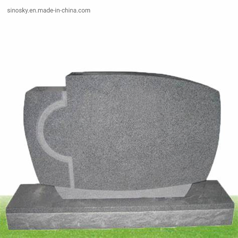 Traditional American Style Tombstone Monument with China Gray Granite Stone