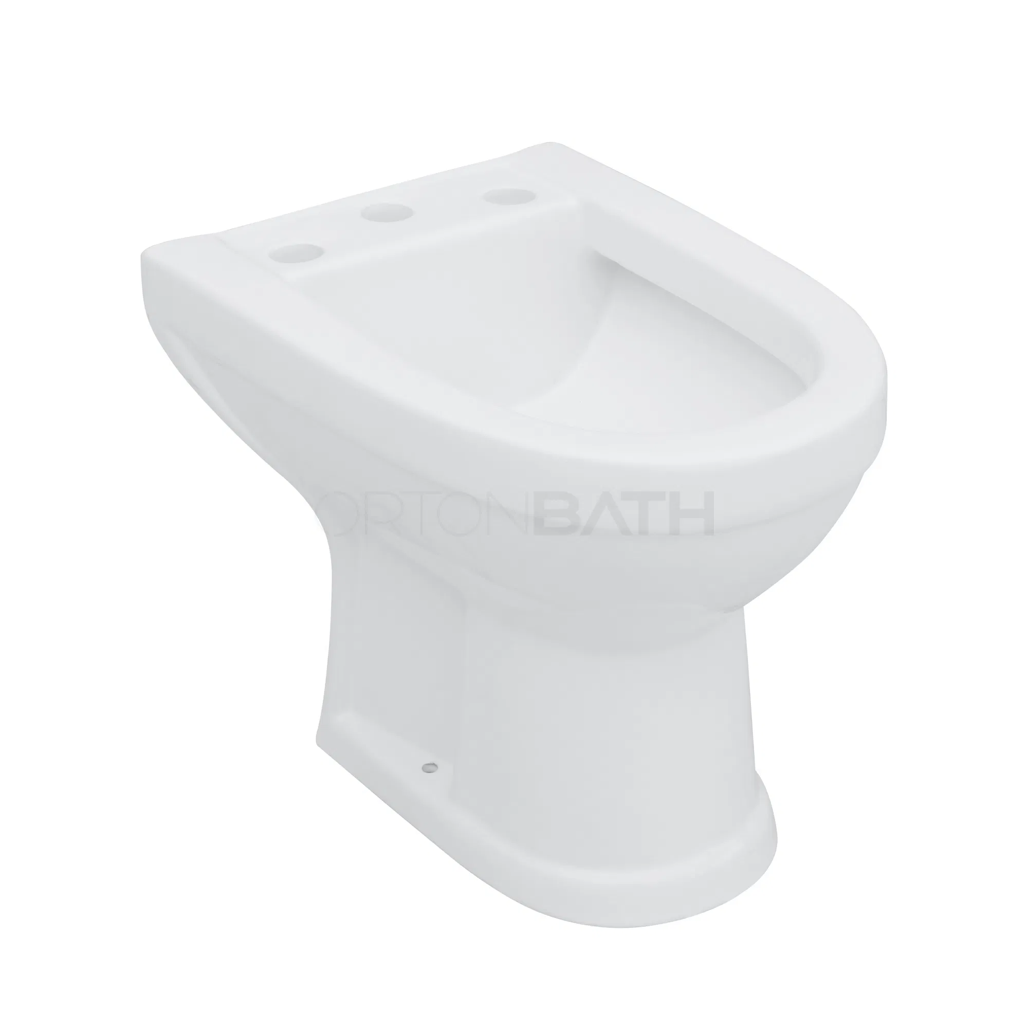 Ortonbath Floor Mounted Toilette Bidet Hospital Elder Lady Care One Piece Ceramic Wc Toilet Bidet Special Care Bidet with 3 Tap Holes