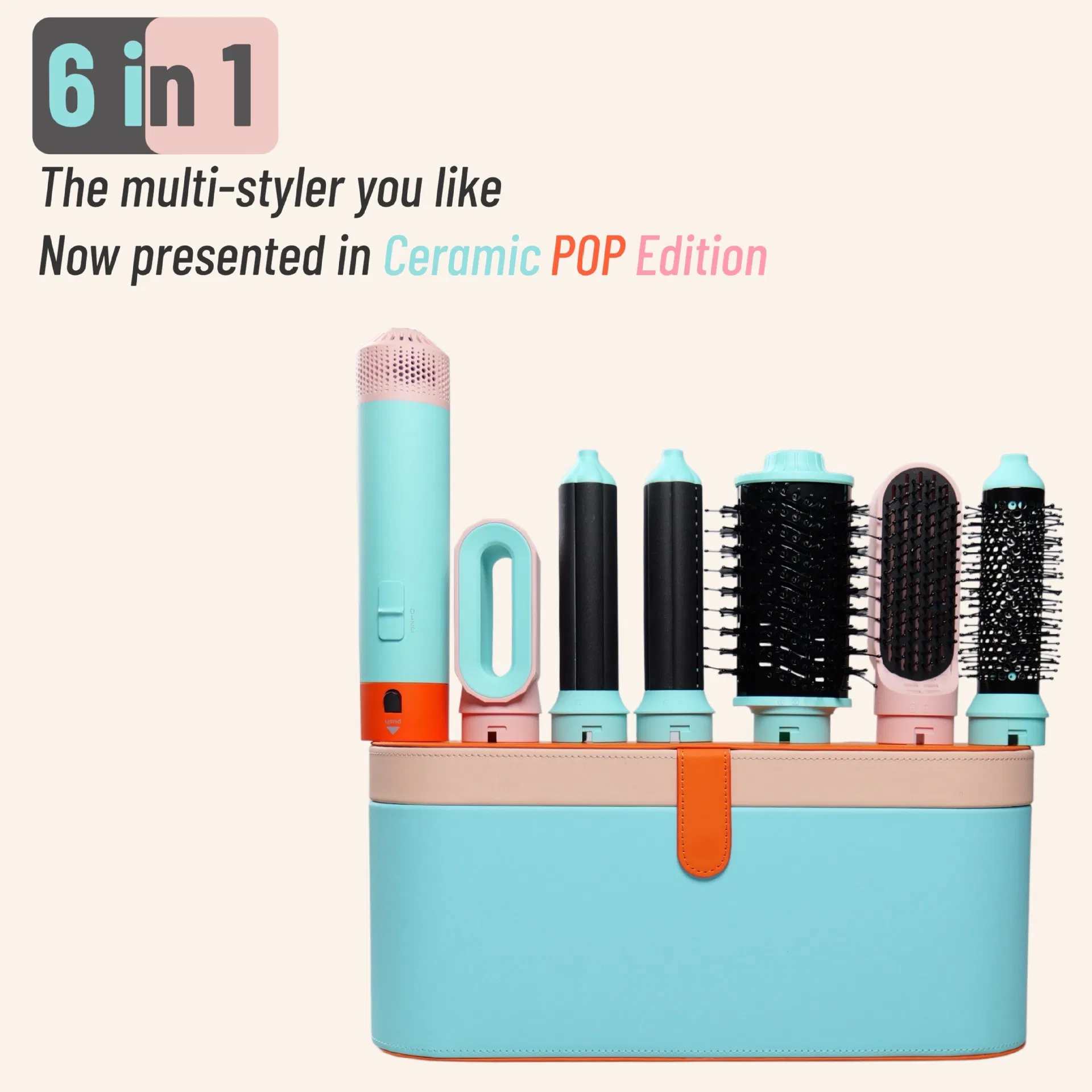 5-in-1 Multifunctional Hot Air Brush Curling Iron 6-in-1 Professional BLDC Motor Hot Air Styler Hair Dryer Styler Volumizer